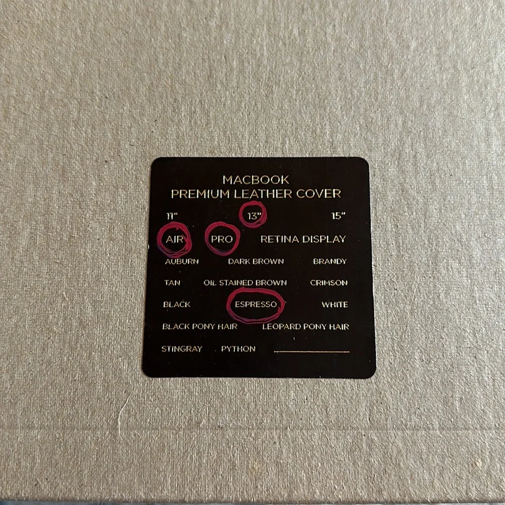 MacBook premium leather cover
